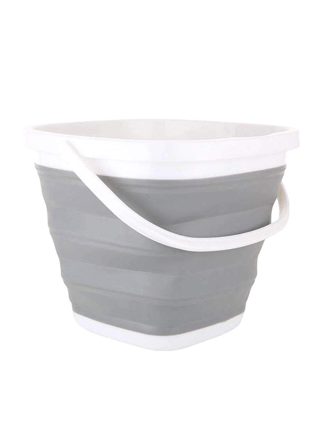 إتش إم دبليو دلو قابل للطي بلون رمادي، مقاس 23 سم، سعة 10 لتر