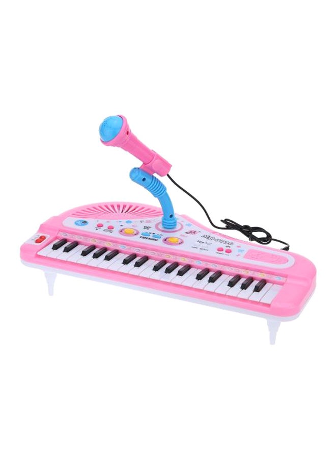 37 Keys Cartoon Mini Electronic Keyboard Music Toy With Microphone Educational Electone Gift