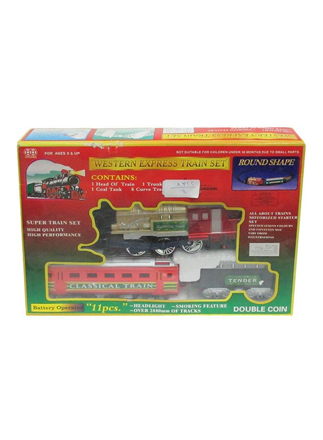11-Piece Western Express Toy Train Set 