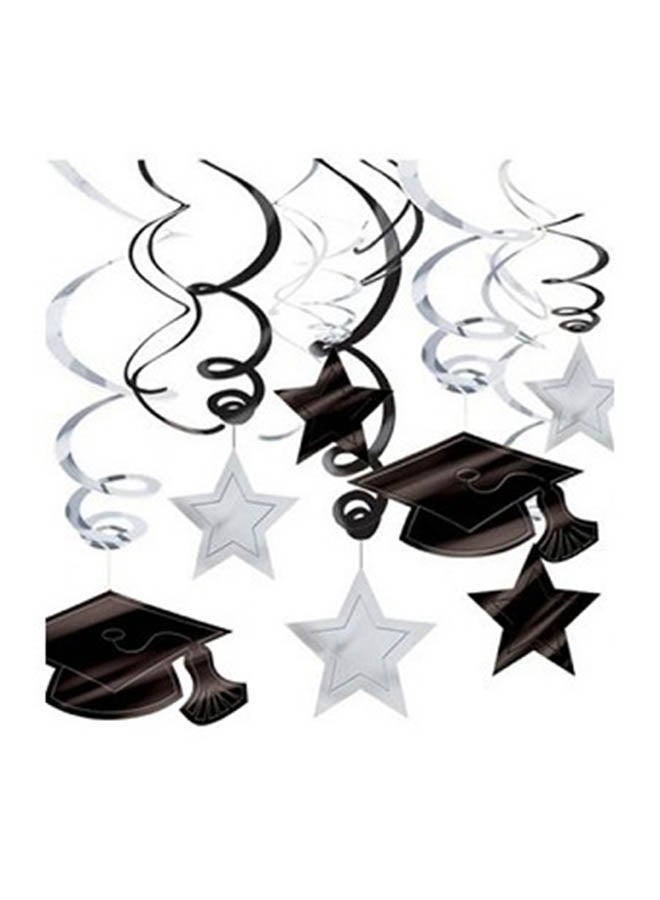 Amscan 30-Piece Graduation Star Swirl Decoration Party Accessory