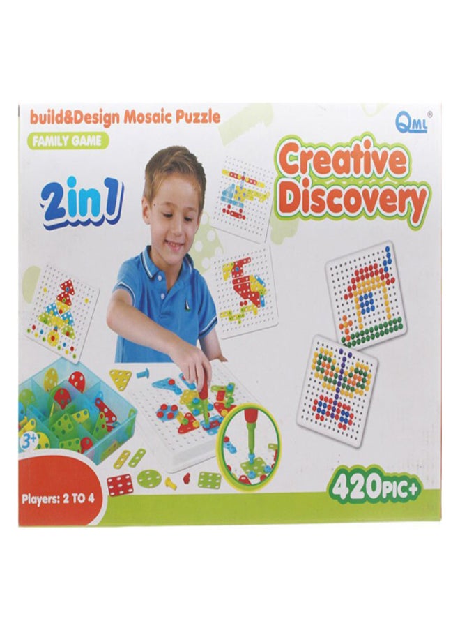 كرييتف ديسكفري أحجية قطع تركيب الصور 2 في 1 من البلاستيك بتصميم فسيفساء