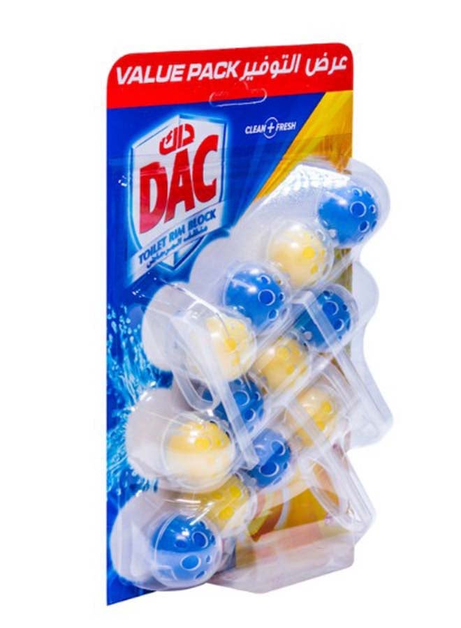 Dac Clean And Fresh Toilet Rim Block With Four Function Formula And Air Freshener Affect Lemon Blue/Yellow 150grams - Image 2