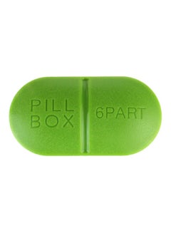 Generic 6 Compartments Pill Box Green Medium 