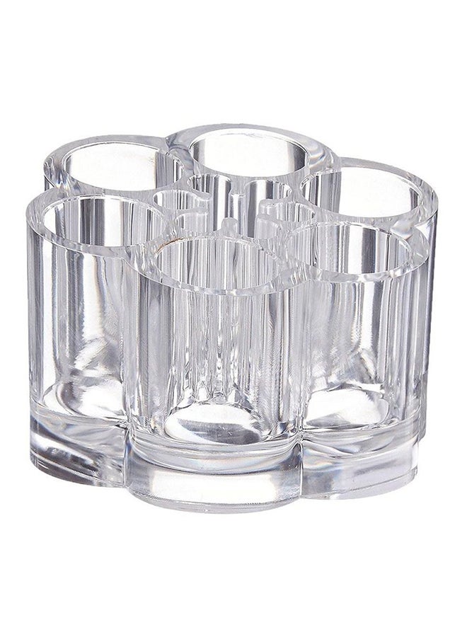 Acrylic Makeup Organizer - 7 Slots White Medium