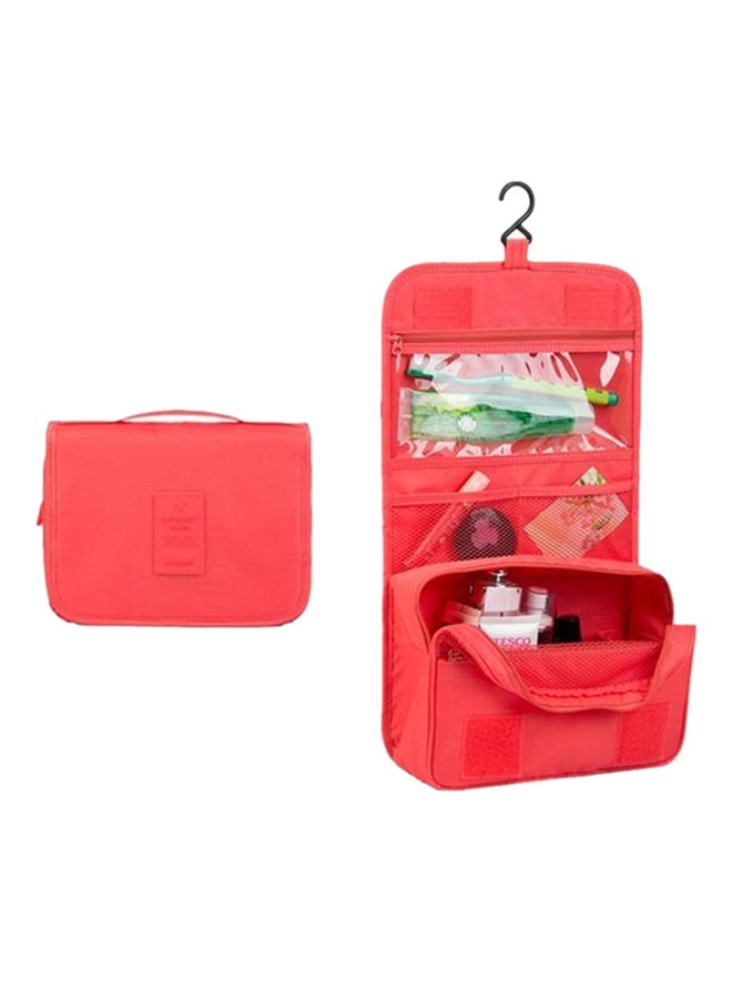 D-POCKET Travel Hanging Organizer Storage Bag Red Medium