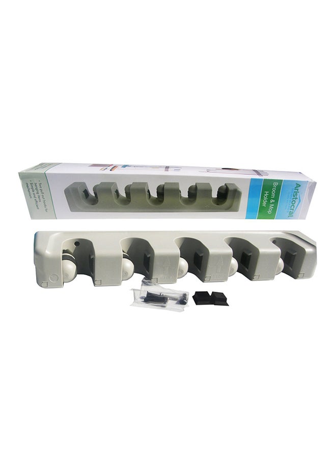 Wall Mount Mop Hanger Grey Medium