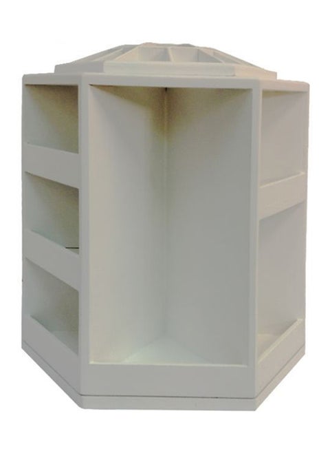 Rotational Table Top Organizer Grey Medium