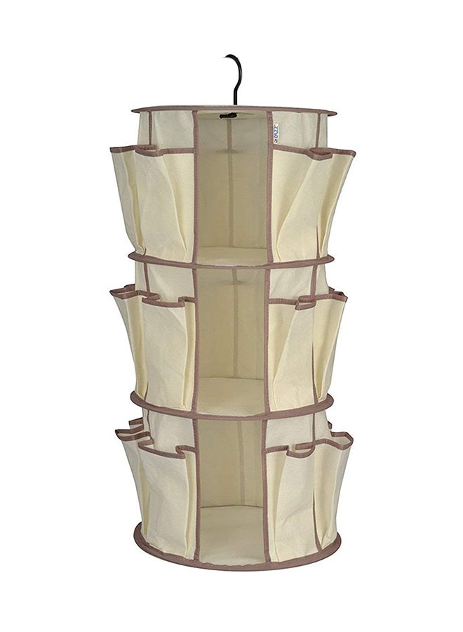 Pro-mart Advanced Shoe And Bag Organizer Beige Medium 
