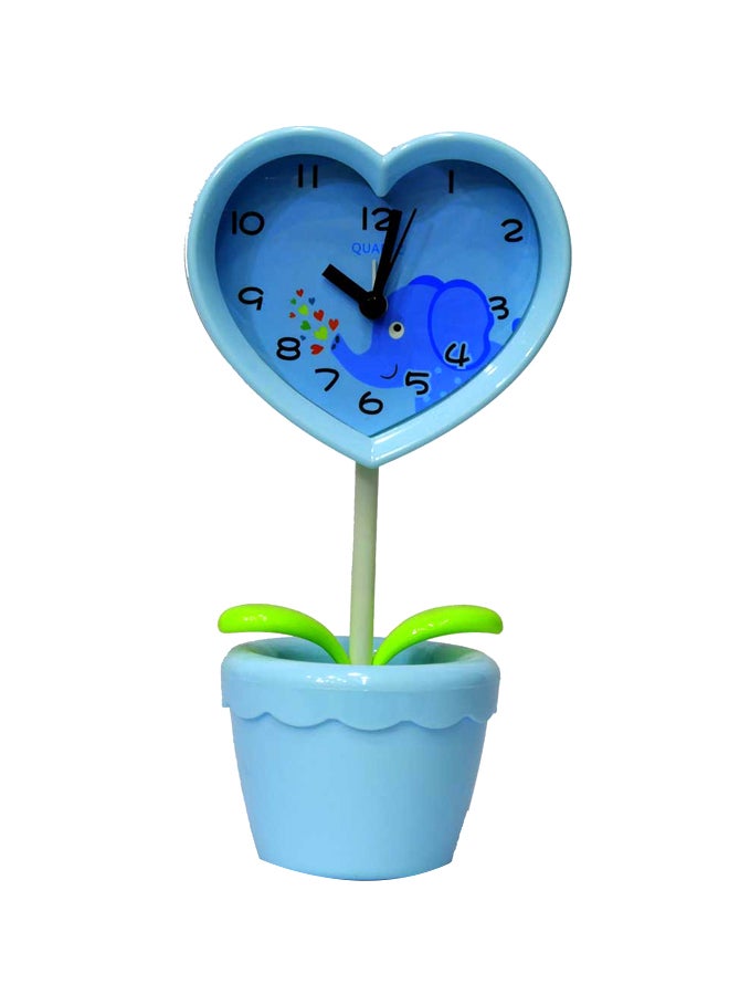 Table Clock Blue/Green 20x10cm  - Image 1