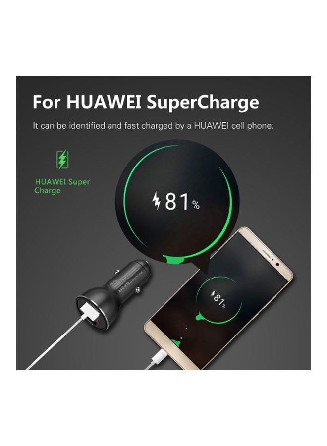 شاحن سيارة بمنفذ USB مزدوج أسود - Image 4