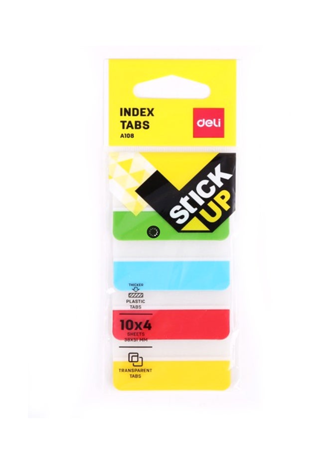 ديلي مجموعة أشرطة تبويب مكونة من 4 قطع أحمر/ أصفر/أخضر - Image 1