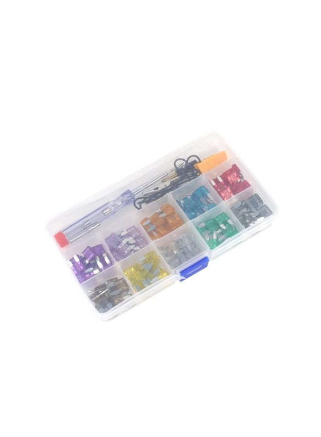 100-Piece Car Fuse Kit With Alligator Clip Multicolour