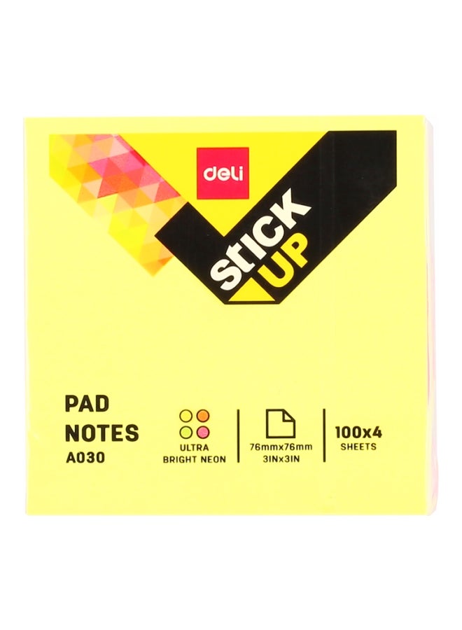 Deli Sticky Notes Yellow/Pink/Orange - Image 1