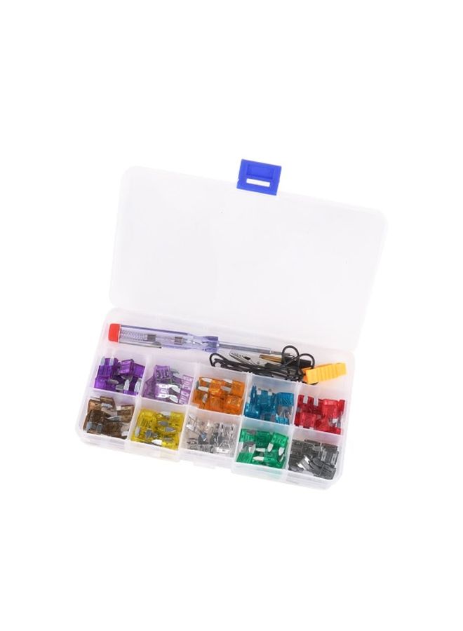 100-Piece Car Fuse Kit With Alligator Clip Multicolour