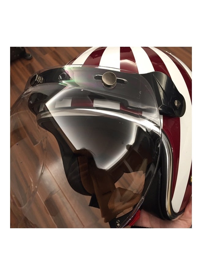 Generic 3-Snap Bubble Wind Shield Visor Helmet  - Image 2