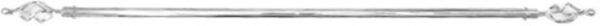2-Piece Curtain Rods Set silver 1.5x3cm - Image 2