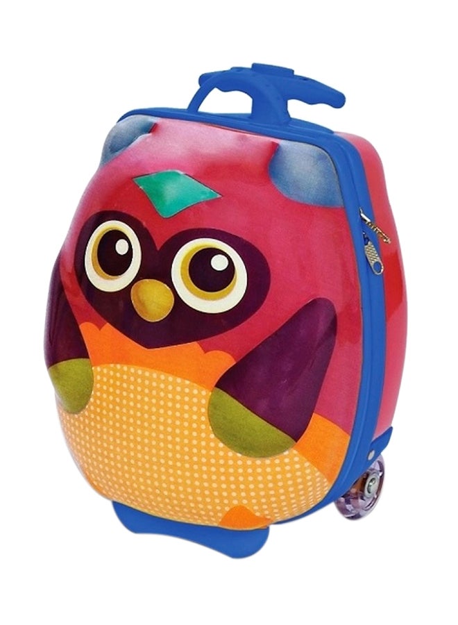 Oops Owl Design Trolley Bag Multicolour