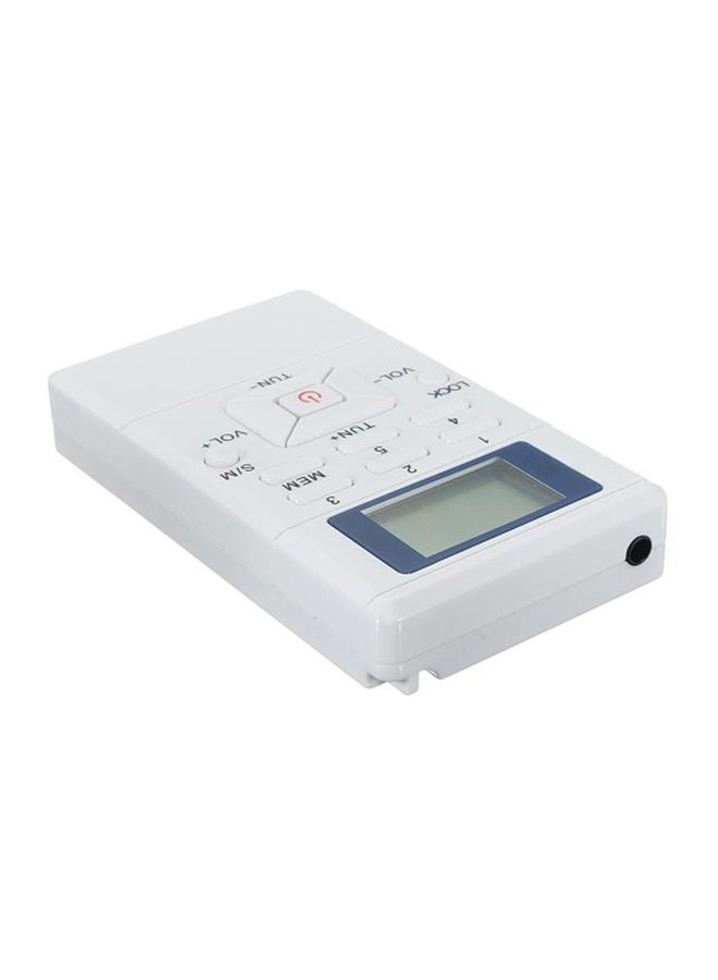 Portable DSP Stereo FM Radio With Earphone Lanyard Y4305 White  - Image 3
