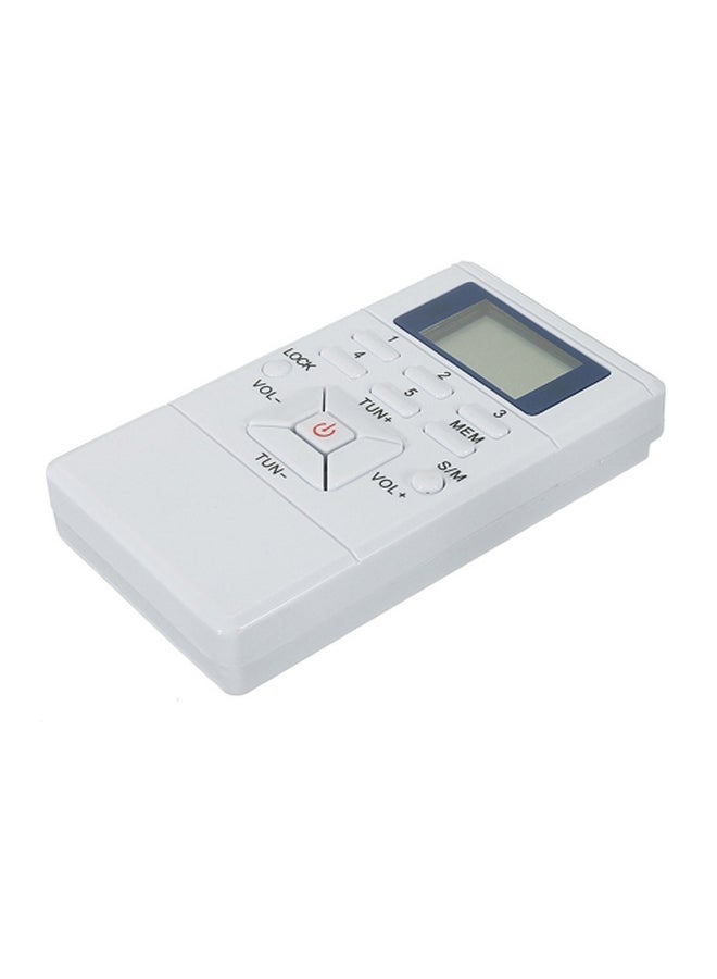 Portable DSP Stereo FM Radio With Earphone Lanyard Y4305 White  - Image 2