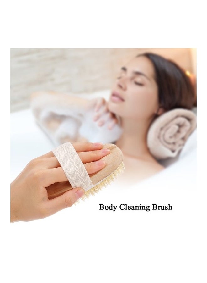 Generic Wooden Body Cleaning Brush Beige/White  - Image 4