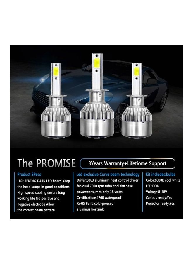 Generic 2-Piece LED Headlight Bulb Set  - Image 5