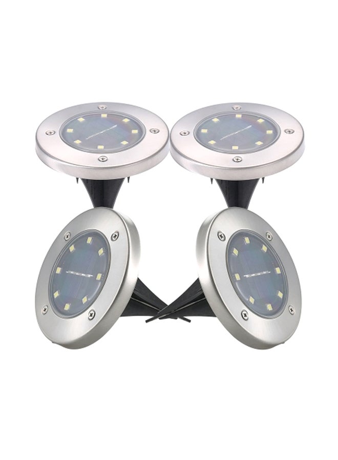 Generic 4-Piece Solar Powered LED Lawn Light White 11.5x13cm  - Image 1