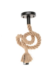 Generic Rope Hanging Pendant Light Beige/Black  - Image 2