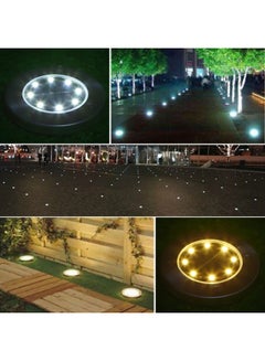 Generic 4-Piece Solar Powered LED Lawn Light White 11.5x13cm  - Image 2