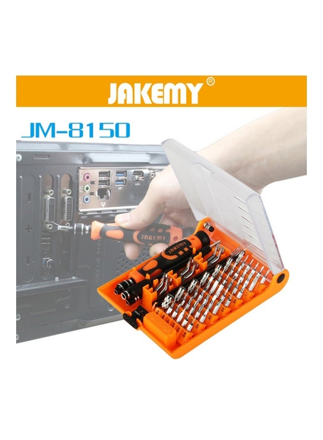 JAKEMY - 52-In-1 Repair Hand Tools Kit Orange/Black - Image 1