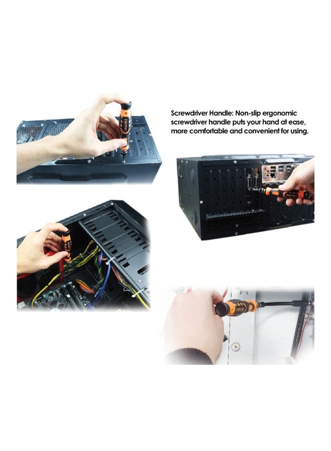 JAKEMY - 52-In-1 Repair Hand Tools Kit Orange/Black - Image 1