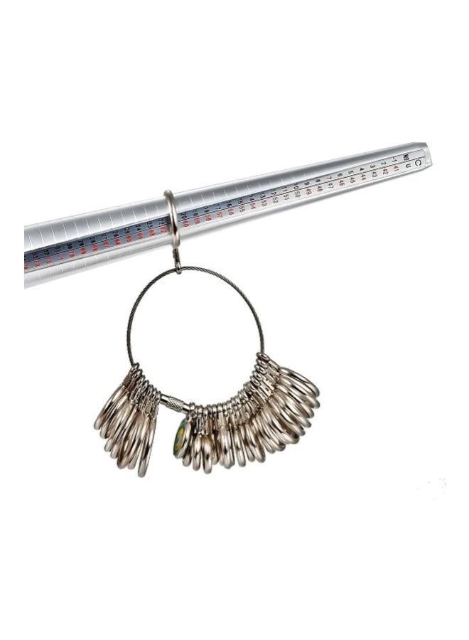 Generic - Finger Size Measuring Stick Tool Silver - Image 1