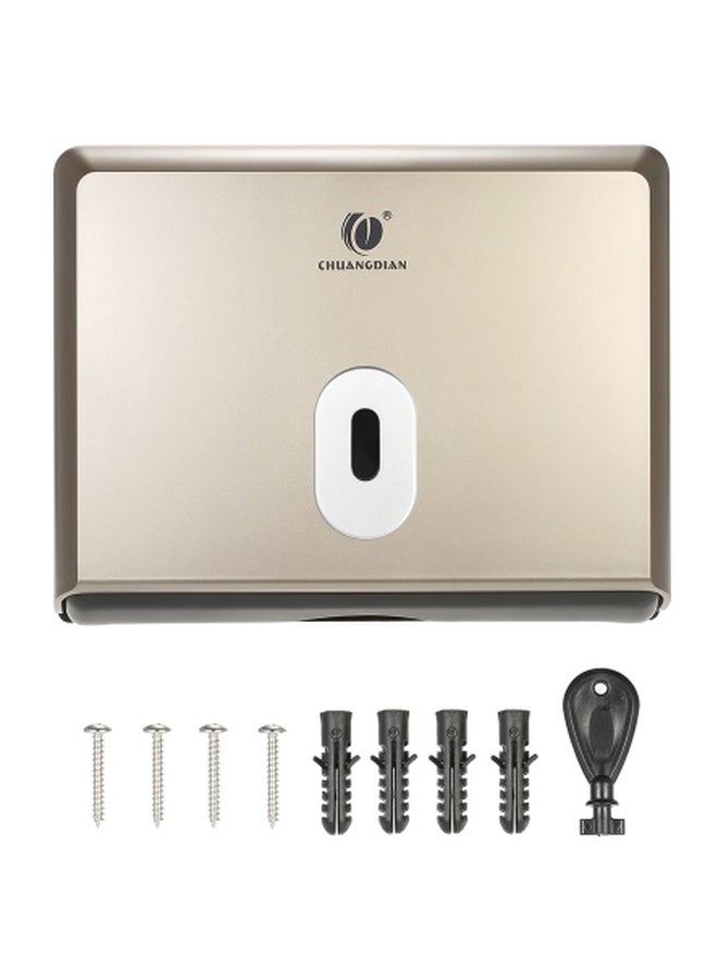 CHUANGDIAN Wall-Mounted Tissue Dispenser Gold 260x205x100mm  - Image 1