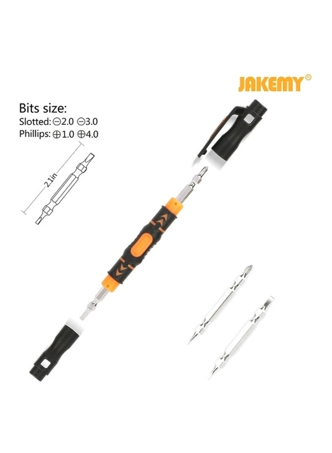 JAKEMY 3-In-1 Double-Head Screwdriver Bits Set Black/Orange - Image 4