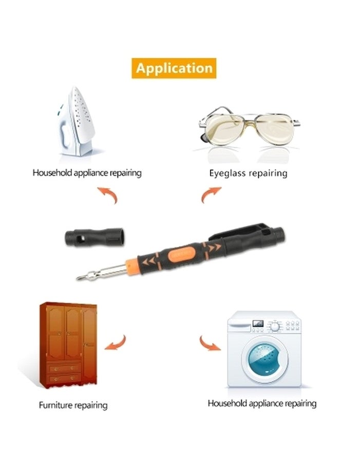 JAKEMY 3-In-1 Double-Head Screwdriver Bits Set Black/Orange - Image 3