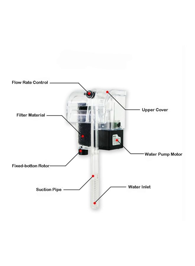 External Pump Waterfall Filter Clear/Black M