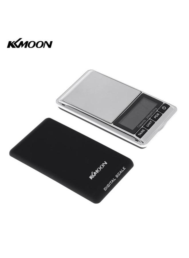KKmoon - Mini Digital Scale Silver/Black 11.5x6.5x1.5centimeter - Image 1