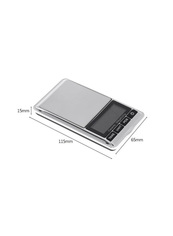 KKmoon - Mini Digital Scale Silver/Black 11.5x6.5x1.5centimeter - Image 1