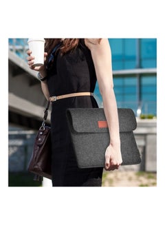 dodocool Protective Sleeve For Laptop 13.3-Inch With Pouch Dark Grey  - Image 4