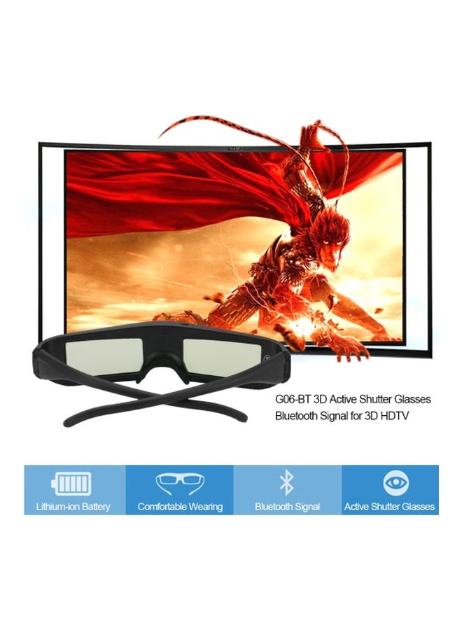 Generic - 3D Active Shutter Virtual Reality Glasses Black - Image 1