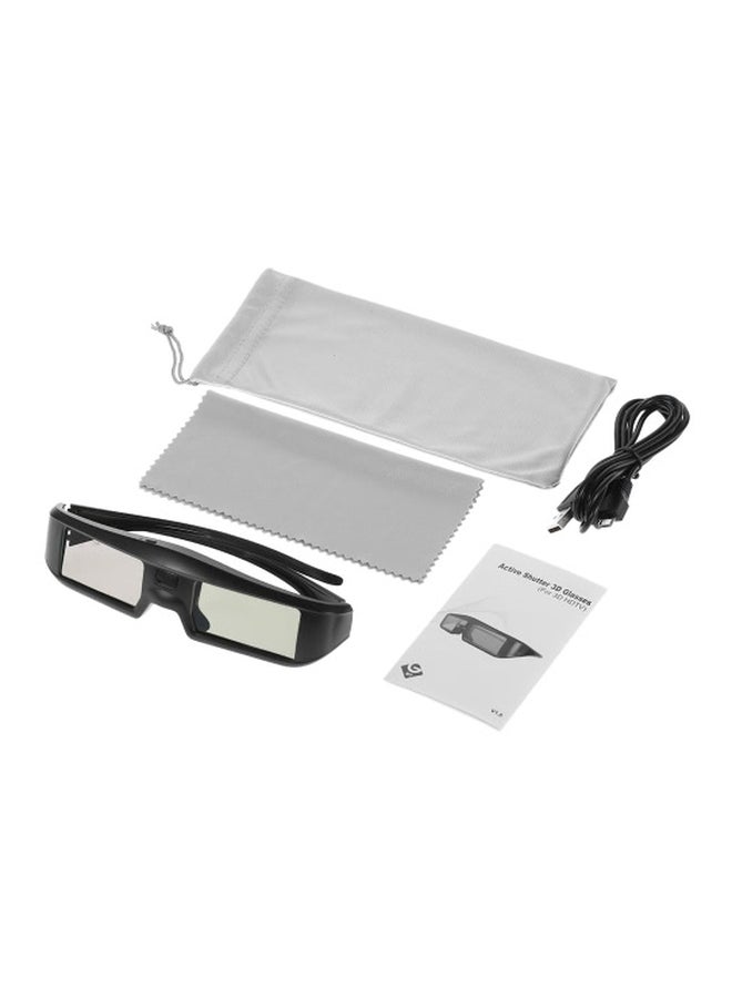 Generic - 3D Active Shutter Virtual Reality Glasses Black - Image 1