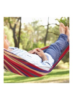 Generic Multifunctional Outdoor Portable Canvas Hammock Red/Beige/Purple  - Image 4