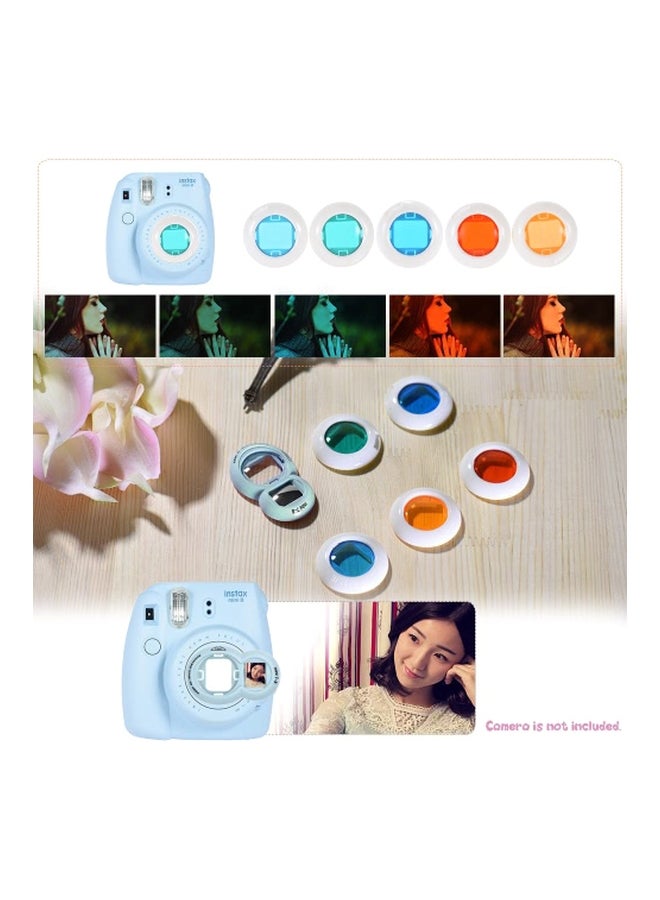 Generic - 13-In-1 Protective Camera Case For Fujifilm Instax Mini 8+/8s/8/9 Blue/White - Image 1