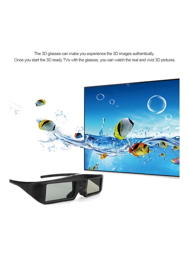 Generic - 3D Active Shutter Virtual Reality Glasses Black - Image 1