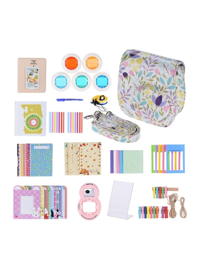 ANDOER 14-In-1 Protective Camera Case For Fujifilm Instax Mini 8+/8s/8 White/Green/Purple  - Image 1