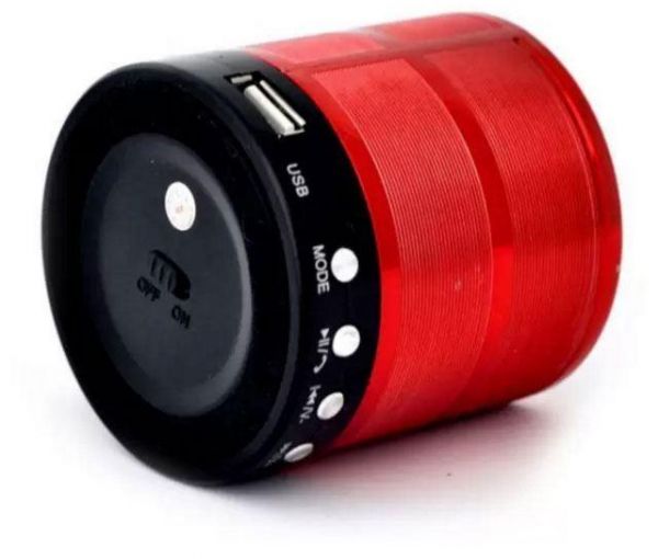 Portable Bluetooth Speaker Fm, Memory Card And Usb red - Image 2