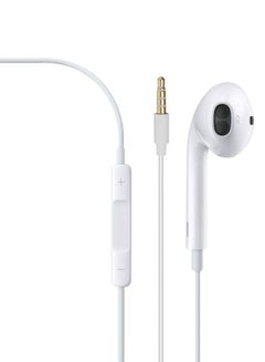 3.5Mm Inear Hands Single Headset With Volume Control For iPhone iPad Ipod White