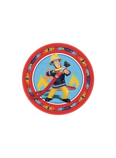 8-Piece Fireman Sam Dinner Plate 9inch Kids Birthday Party Tableware, Party Supplies 9inch
