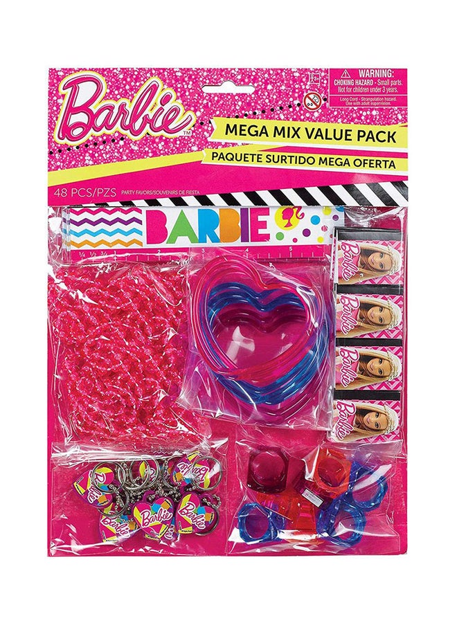 Amscan 48-Piece Set Barbie Sparkle Mega Mix