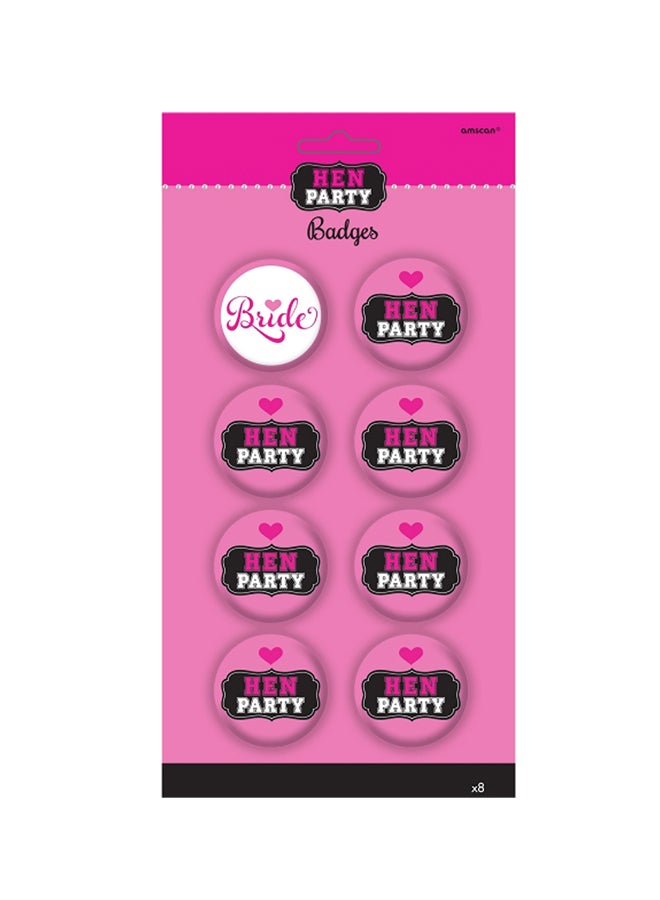 Amscan 8-Piece Party Decorative Name Badge Set Party Accessories Party Supplies