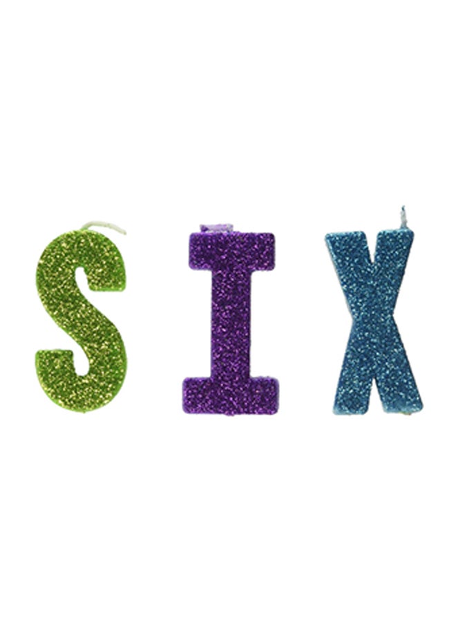 Amscan Rainbow 6th Birthday Candle Pick